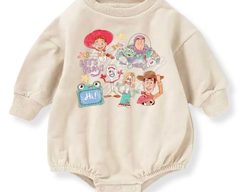 The Toys 5 Red (#72) on a Sweatshirt, Tshirt or Bubble Romper for Babies and Toddlers
