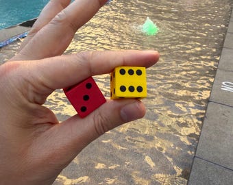 Floating foam dice for pool play