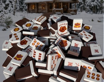 Cabin Mahjong Set | Lightweight, Full-Size Tiles | Travel Ready