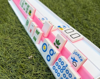 Double Travel Mahjong Racks, Portable Split Design for Full-Size Tiles – 19 inch Racks