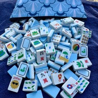 Floating Mahjong Table for Pool: Built-in Tile & Cup Holders. Pooling ...