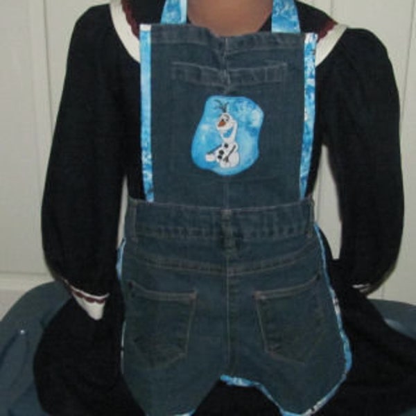 Boys Olaf Apron  Child's, Boys, Upcycled Jean