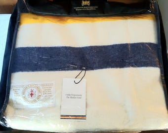 Vintage 1940's Hudson Bay 4pt. Multi Stripe 100% Wool