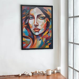 Abstract Art- Abstract Portrait of Woman- Colorful art-Abstract Print- Colorful Abstract Art Print- Abstract Woman Portrait- Art Woman Face