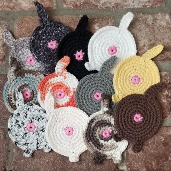 Crocheted Cat Butt Coaster