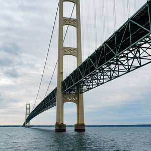 Mackinac Bridge Photography Print: Northern Michigan Wall Art