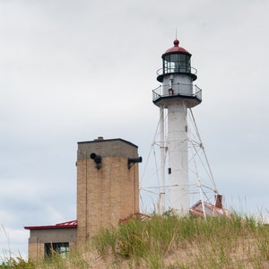 Lighthouse Photographic Print Michigan Lighthouse Whitefish Point Lighthouse Gifts for Him Wall Decor Coastal