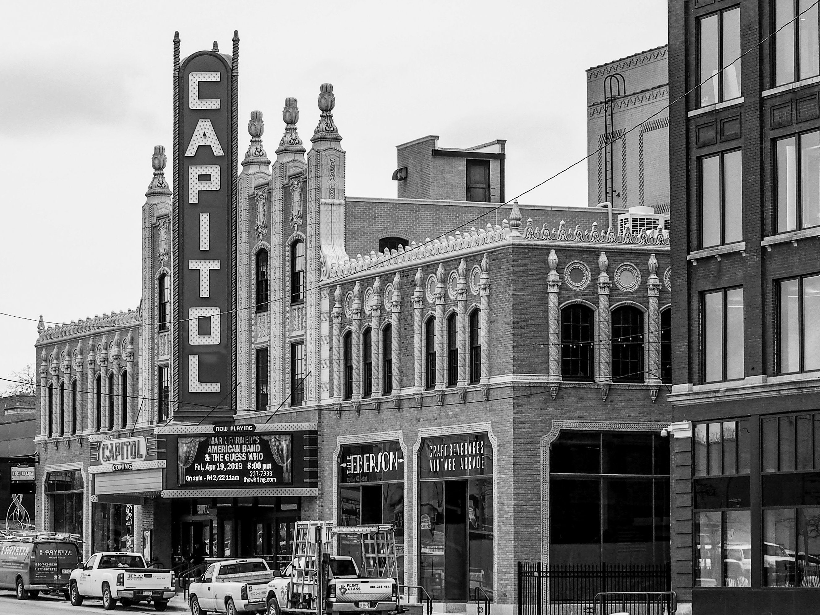 Flint Michigan Historic Theater Photo Cityscape Photograph Etsy