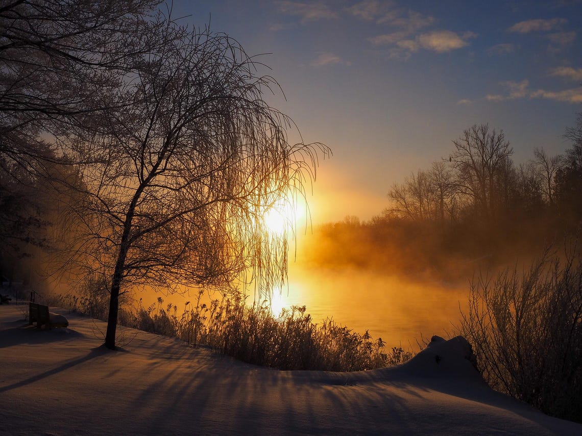 Winter Sunrise Photography Print: Muskegon River, Michigan Art - Etsy