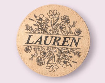 Genuine leather custom coaster