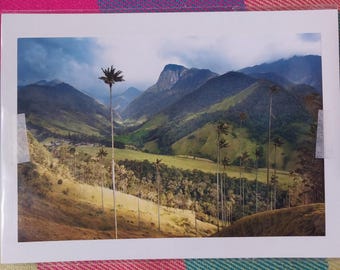 Colombia Wall Art, Colombia Landscape Print, - Coffee Farm in