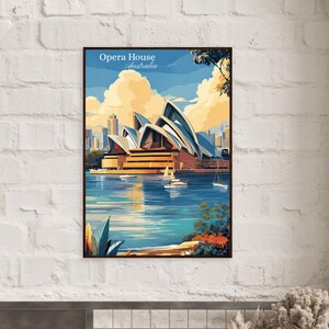 Sydney Opera House Travel Print | Sydney Opera House  Wall Art | Australia Poster | Sydney Travel Poster | Home Decor | Living Room Art