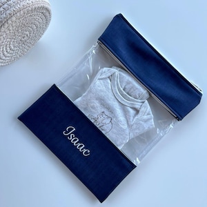 Back to School Organizer Baby Clothes Waterproof Design Embroidery Personalized Name Daycare Essential Bag for Extra Clothes Preschool image 3