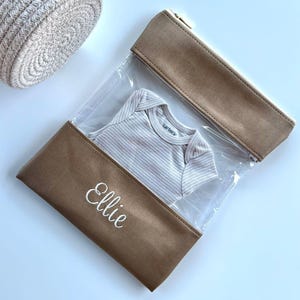 Back to School Organizer Baby Clothes Waterproof Design Embroidery Personalized Name Daycare Essential Bag for Extra Clothes Preschool image 1