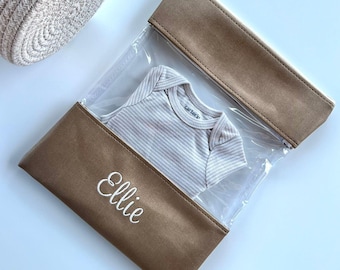Back to School Organizer Baby Clothes Waterproof Design Embroidery Personalized Name Daycare Essential Bag for Extra Clothes Preschool