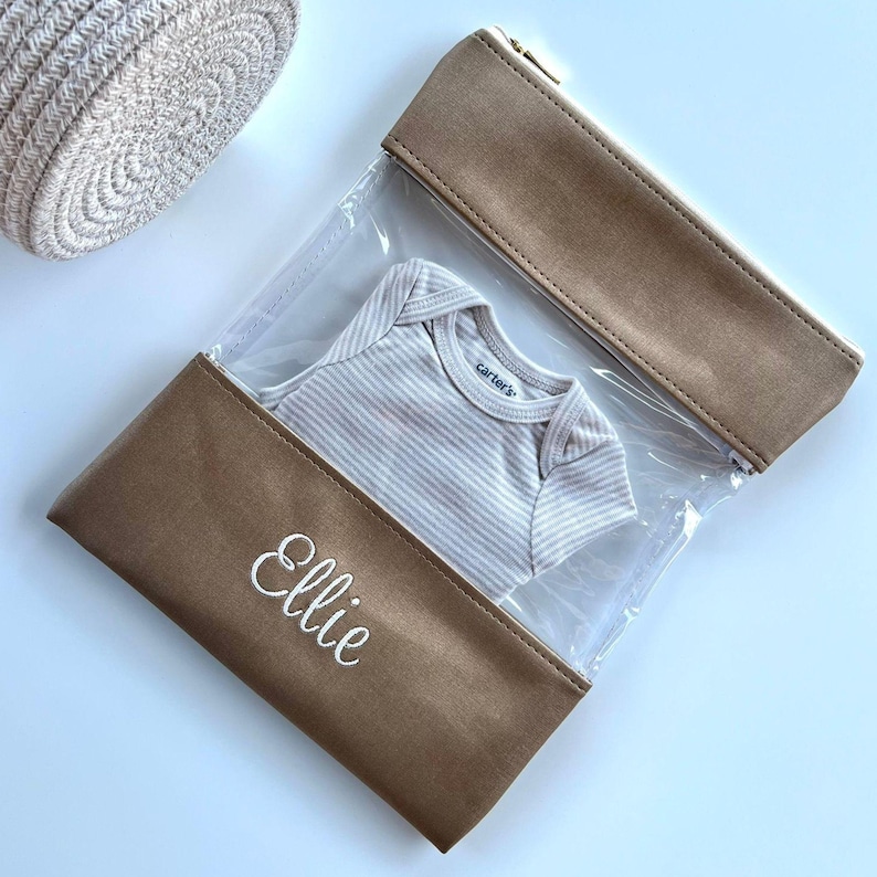 Back to School Organizer Baby Clothes Waterproof Design Embroidery Personalized Name Daycare Essential Bag for Extra Clothes Preschool image 1