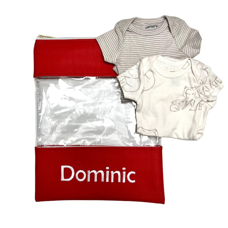 Back to School Organizer Baby Clothes Waterproof Design Embroidery Personalized Name Daycare Essential Bag for Extra Clothes Preschool image 4