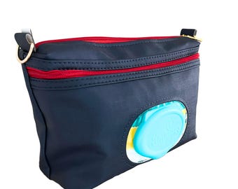 Personalized Diaper Wipe Bag, Baby Bag Organizer, Toddler Essentials, Baby Shower Gift, Double Zipper Pouch, Daycare Waterproof Organizer