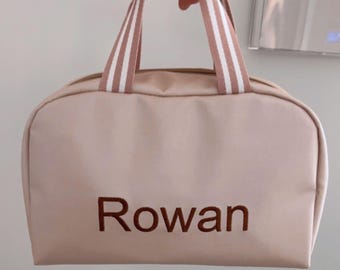 Personalized Waterproof Bottle Bag, Embroidered Daycare Tote Minimalist Tote Handbag Baby Shower Gifts Children's Handbag Toddler Essentials