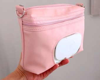 Personalized Wipes Diaper Pouch | Custom Baby Essential Pouch | Waterproof fabric | Stroller Diaper Bag | Baby Shower Gift | New Mom Gift