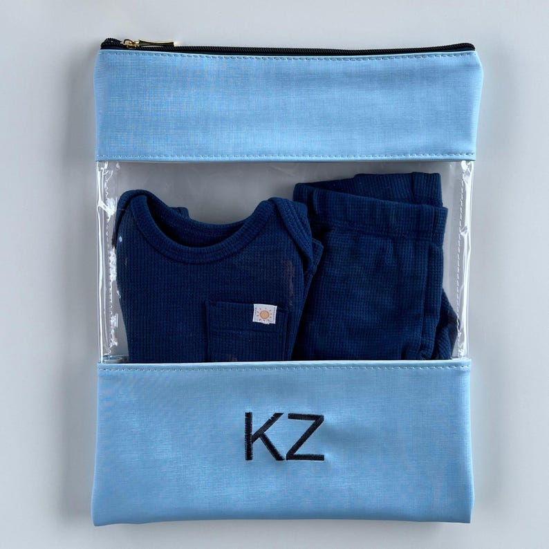 Back to School Organizer Baby Clothes Waterproof Design Embroidery Personalized Name Daycare Essential Bag for Extra Clothes Preschool image 6