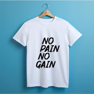 No Pain No Gain svg, Fitness Quote png, Workout Clipart jpg, Gym Vector eps, Printable Design pdf, Cutting File dxf