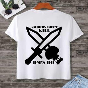 Swords don&#39;t kill DM&#39;s do svg, DnD png, Tabletop Game jpg, Adult Humor eps, Digital design pdf, Sublimation design dxf