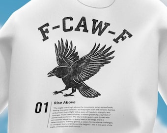 Funny Crow F-Caw-F Graphic Tee: Raven Design PNG (Digital Download)
