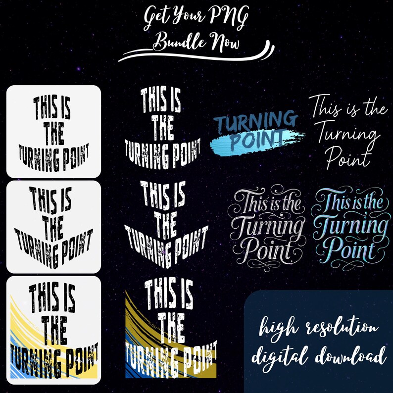 Motivational Patriotic PNG Bundle: Turning Point Design (digital ...