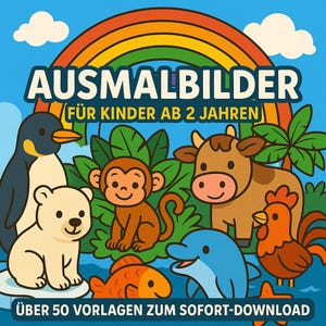 50 +Prime pagine da colorare per bambini dai 2 anni – Animali da stampare e colorare (Download PDF)