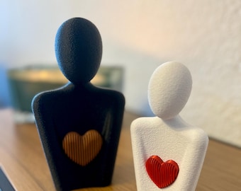 ハート付き装飾フィギュア / 3Dプリント / PLA / 装飾 / 母親への贈り物 / 3Dプリントフィギュア / 母の日 / バレンタインデーギフト / スタイリッシュ
