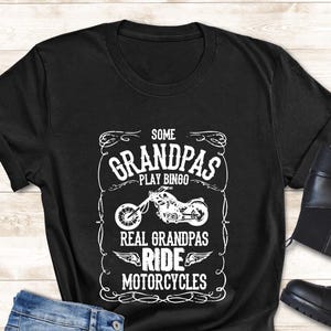 Grandpa Motorcycle Shirt, Cool Grandpa Gift, Ride Motorcycle Tshirt For Grandpa, Vintage Motorcycle Papa Shirt, Biker Grandpa Shirt, Dad Tee