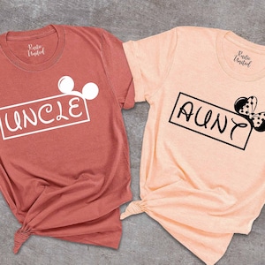 Disney Aunt Gifts, Disney Family Vacation Shirts, Disney Matching Family Gift, Disney Uncle Shirts, Aunt Uncle Matching Gifts, Travel Tees