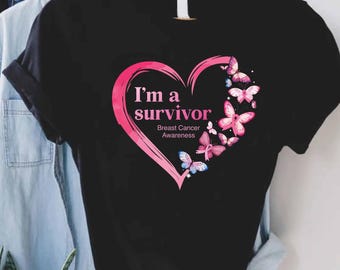 Cancer Warrior T-Shirt, I Am A Survivor Shirt, Breast Cancer Tee, Cancer Fighter Gift Shirt, Stronger Than Cancer, Motivational Gift Tee