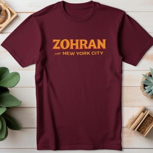 Zohran NYC T-Shirt, Minimalist Political Shirt, Bold Typography Tee, New York City Statement Shirt, Clean Modern Style Tee