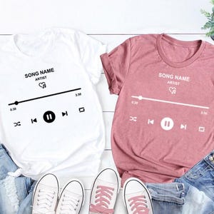 Custom Music Shirt, Customized with Your Favorite Song Title Tshirt, Personalized Song Name Shirt, Custom Artist Name Tee, Music Lover Gift