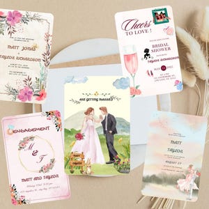 Convite de Casamento Amor Eterno | Modelo Canva | Cartão de Casamento para Imprimir | Convite de Casamento Faça Você Mesmo | Download Instantâneo