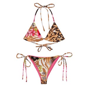 Savage Garden Bikini | Swimwear | Tropical Print Swimsuit | Cheetah Print | Zebra Print | Floral Pattern | Animal print bikini