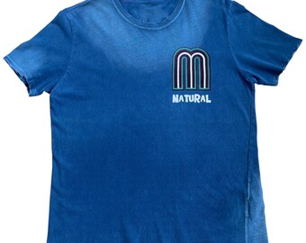 Organic Cotton T-Shirt • Plant Dyed with Medicinal Plants • Natural Indigo Color • Sustainable Vegan Clothing • Spiritual Wear
