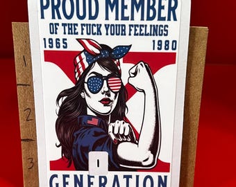 Proud Member Generation-Patriotic credit card skin