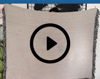 Video de maqueta de manta tejida: Diseño de noche estrellada (MP4)