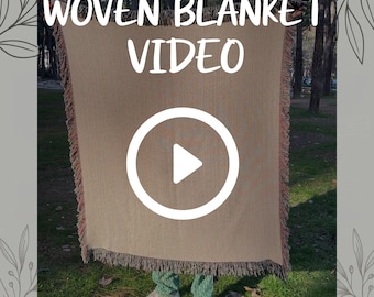 Video av vävd filt, video av utomhusfilt, fransfilt i canvas, riktig video, POD-säljare Etsy-video