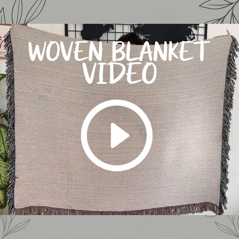 Video av vävd filt inomhus + designfil, fransfilt hängd inomhus, riktig video av POD Etsy-video, digital nedladdning (MP4) bild 1