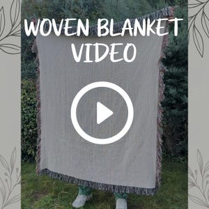 Blank Woven Blanket Video, Fringe Throw Garden Outdoor Real Video, POD Etsy Video, Digital Download