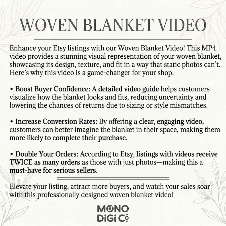 Video av vävd filt inomhus + designfil, fransfilt hängd inomhus, riktig video av POD Etsy-video, digital nedladdning (MP4) bild 3