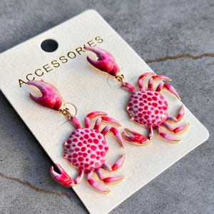 Crab Stud Earrings: Zodiac Cancer Jewelry - Coastal Sea Life
