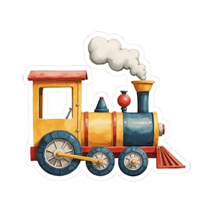 Stickers train vintage Kiss-Cut, décoration créative pour chambre d'enfant, accessoires amusants pour ordinateur portable, idéal pour le scrapbooking, cadeaux pour les amateurs de train