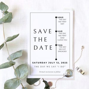Digital Save the Dates Wedding Save the Dates Template Save the Date Modern Simple Save the Date Save the Date Custom Minimalist Printable