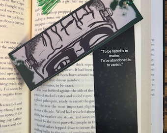 Frankenstein Monster Bookmark | Gothic Literature Bookmark | Creature Art | Dark Academia | Annotated Classics
