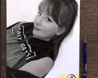 Custom Graphite Pencil Portrait from Photo, Hand-Drawn Gift